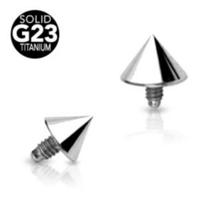 spike wildklass dermal top grade 23 solid titanium internally threaded (sold by piece)