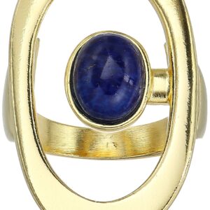 Ben-Amun Jewelry Sculpture Garden Gold-Plated Oval Ring