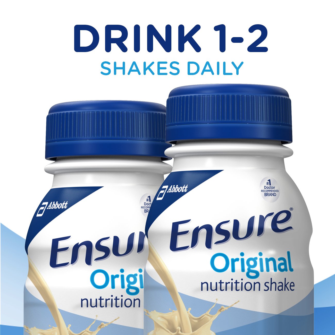 Ensure Original Nutrition Shake with 9g of Protein, Meal Replacement Shakes, Vanilla, 8 Fl Oz (Pack of 16)