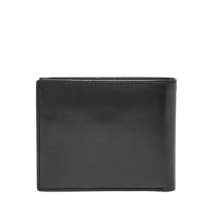 Fossil Men's Ryan Leather RFID-Blocking Bifold with Coin Pocket Wallet, Black, (Model: ML3736001)