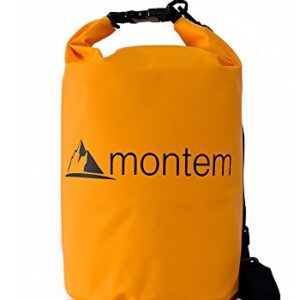 Premium Waterproof Bag/Roll Top Dry Bag - Perfect for Kayaking/Boating/Canoeing/Fishing/Rafting/Swimming/Camping/Snowboarding Crafted by Montem (Orange, 20L)