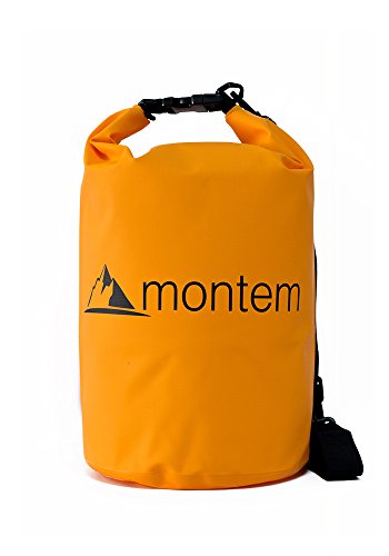 Premium Waterproof Bag/Roll Top Dry Bag - Perfect for Kayaking/Boating/Canoeing/Fishing/Rafting/Swimming/Camping/Snowboarding Crafted by Montem (Orange, 20L)