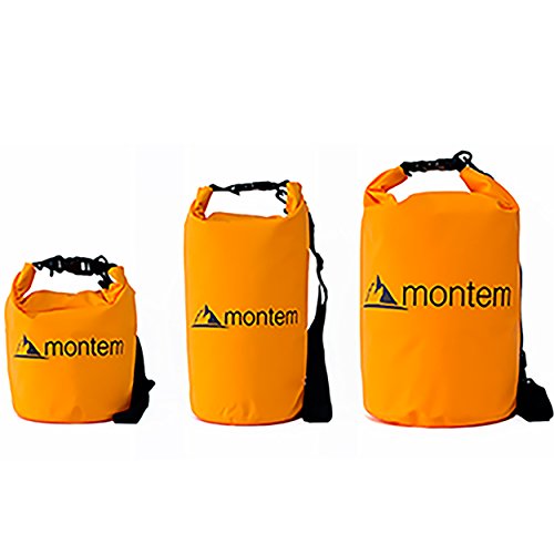 Premium Waterproof Bag/Roll Top Dry Bag - Perfect for Kayaking/Boating/Canoeing/Fishing/Rafting/Swimming/Camping/Snowboarding Crafted by Montem (Orange, 20L)