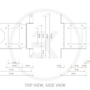 EKWB EK-UNI Pump Bracket (140mm Fan) Vertical