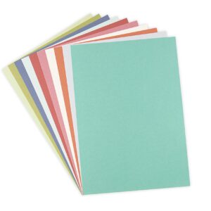 Sizzix Surfacez Cardstock Sheets A4 60PK (10 Botanical Colours), 665276