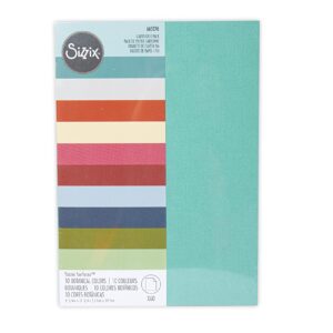 Sizzix Surfacez Cardstock Sheets A4 60PK (10 Botanical Colours), 665276