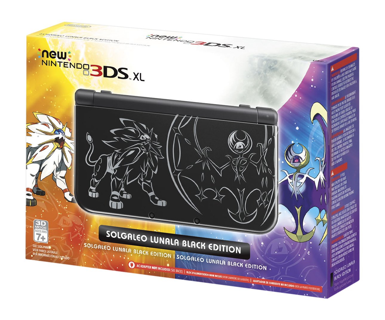 New Nintendo 3DS XL Solgaleo Lunala Console Black Edition