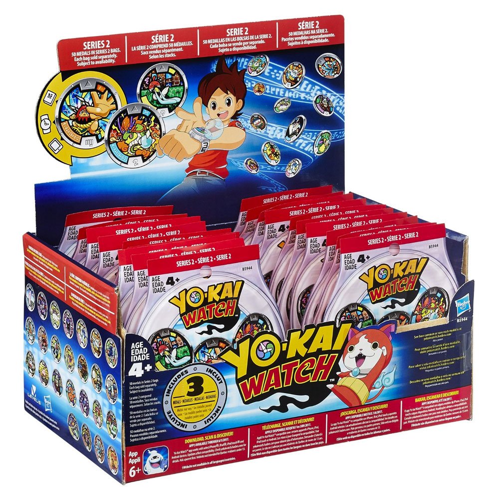 Yo-Kai Series 2 Medals - Case of 24 Blind Bags - 72 Random Medals by Yokai