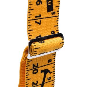 Mens Suspenders 2" Wide Adjustable and Elastic Braces X Shape with Very Strong Clips - Heavy Duty tape measure suspenders for men (Rule)