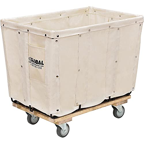 Canvas Basket Bulk Truck, 8 Bushel. 34" L x 22.75" W x 30.25" H