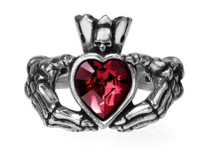 claddagh by night ring (size l , us 6)