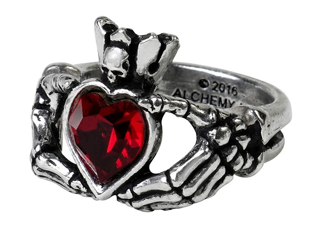 Claddagh By Night Ring (Size L , US 6)