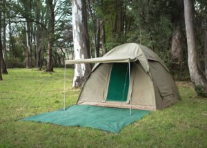 alpha kilo 4000 canvas 6 person bow tent, camping tent and outfitter tent with waterproof and fire retardant ripstop canvas.