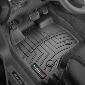 WeatherTech Custom Fit FloorLiners for Ford Explorer - 1st Row (449811), Black