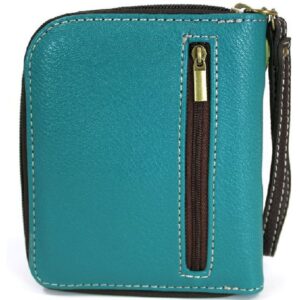 CHALA Handbags- Zip Around Wallet, Wristlet, 8 Credit Card Slots Sturdy Coin Purse for women, Dragonfly, Small