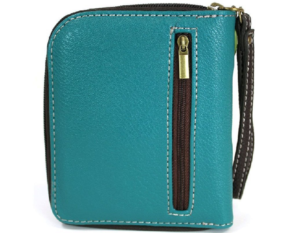 CHALA Handbags- Zip Around Wallet, Wristlet, 8 Credit Card Slots Sturdy Coin Purse for women, Dragonfly, Small