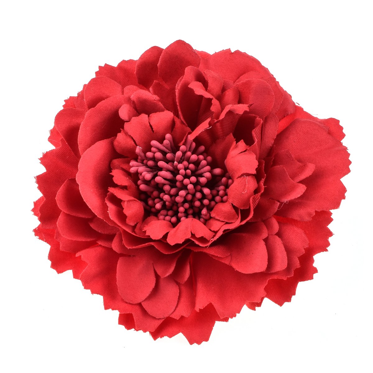 HC-01 Floral Fall Peony Flower Hair Clip Flamenco Dancer Pin up, Red, Size M