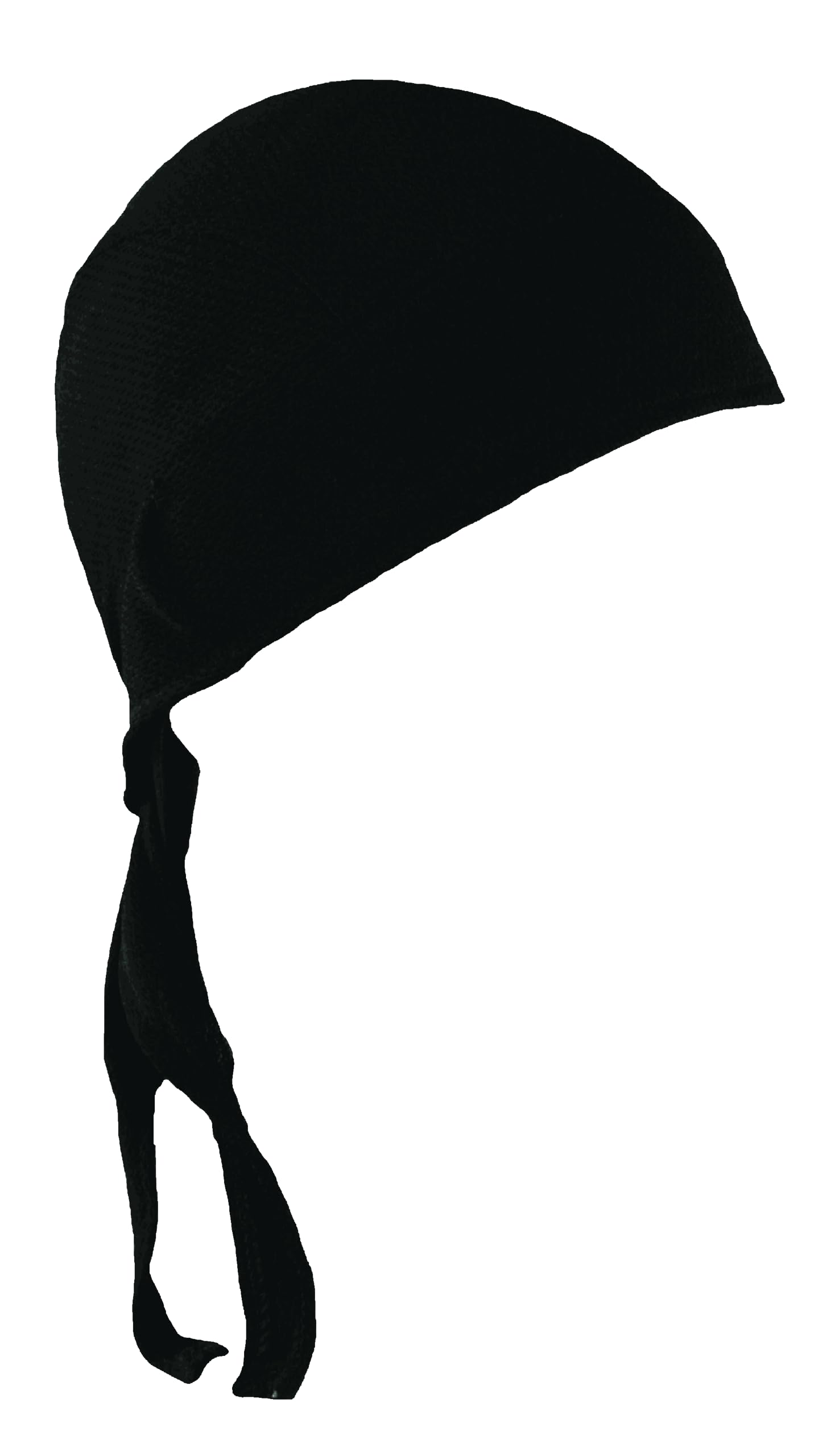 Black Bandana Wrap Soft Chemo Scarf Do Rag with SWEATBAND