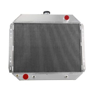 Primecooling 56MM 3 Row Core Aluminum Radiator for Ford F100 F150 F250 F350 Truck Pickup 1966-79 /Bronco V8 1978-79