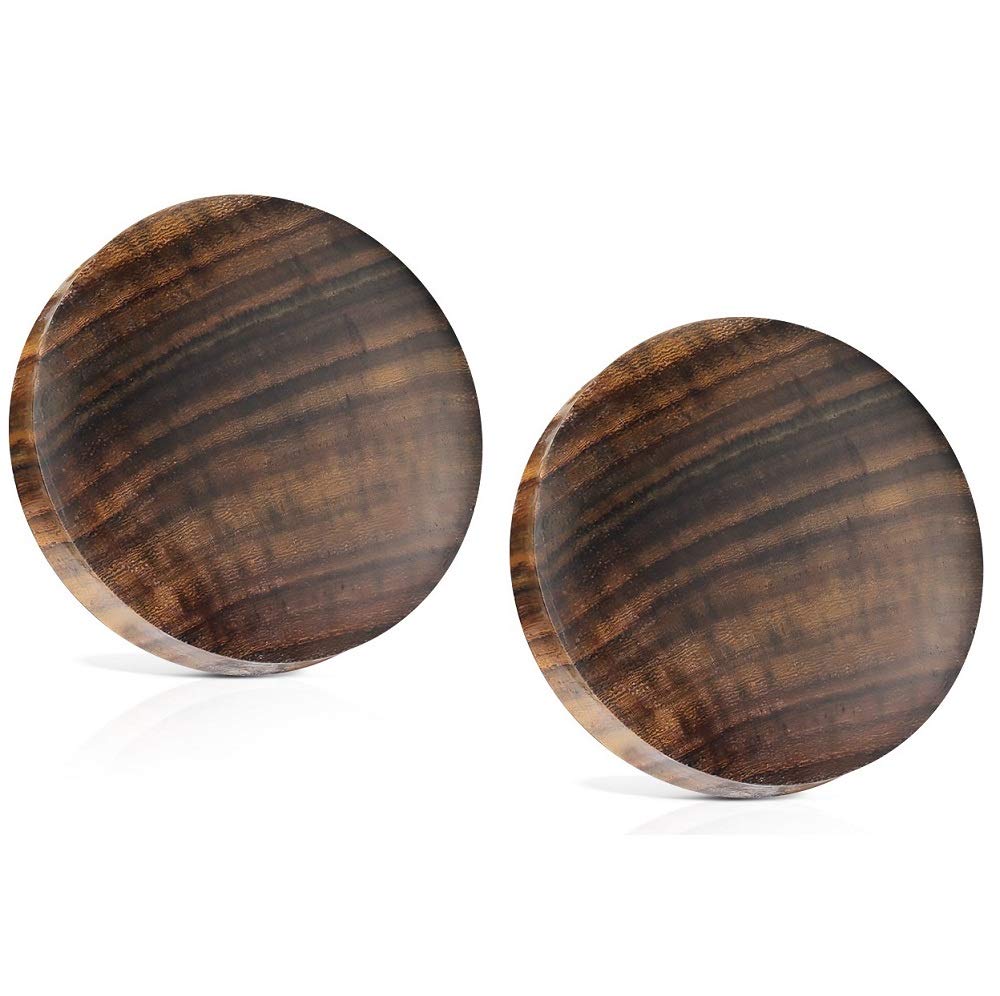 Pierced Owl Sono Wood Saddle Fit Solid Organic Ear Plug Gauges, Sold as a Pair (22mm (7/8"))