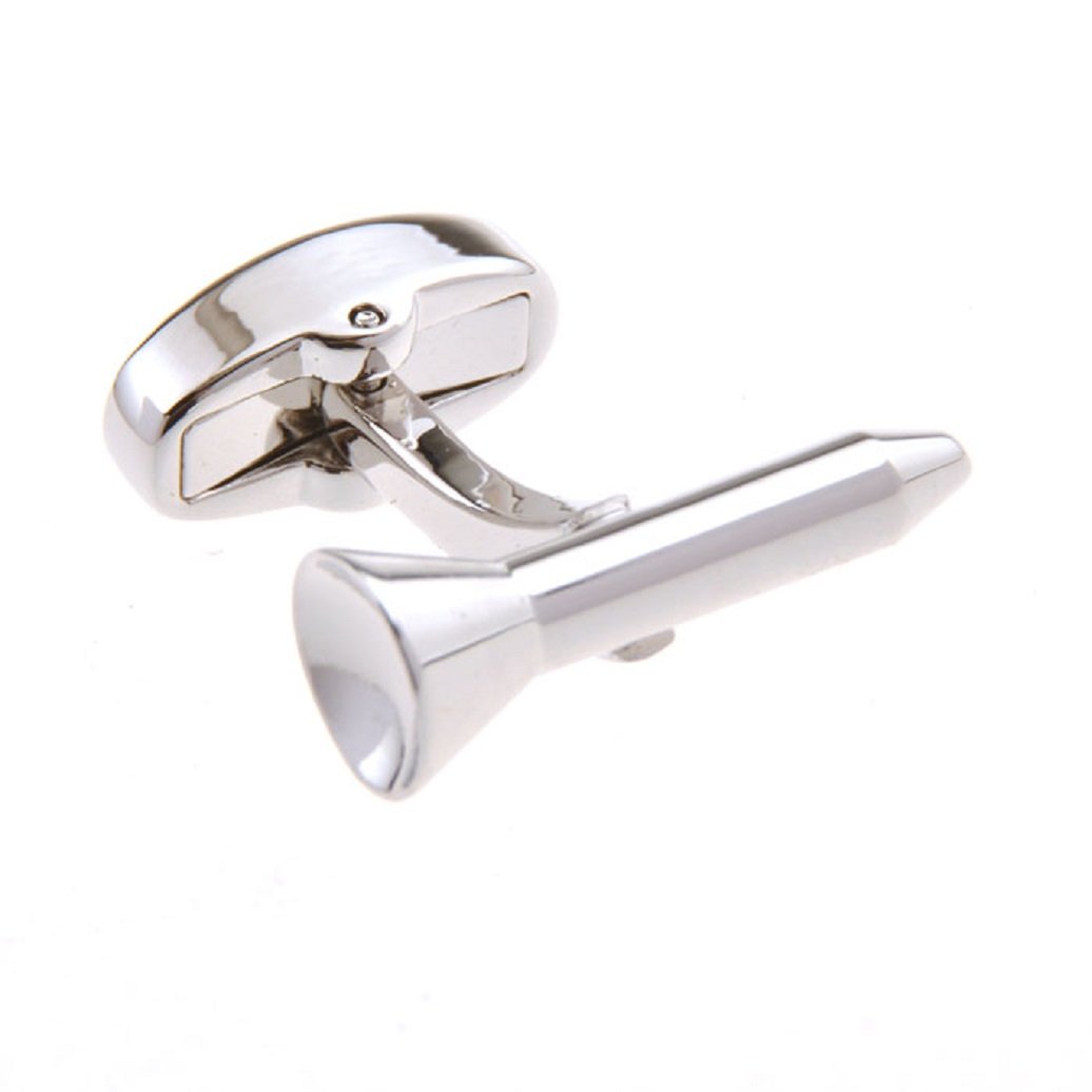 MRCUFF Golf Tee Golfer Pair Cufflinks in a Presentation Gift Box & Polishing Cloth