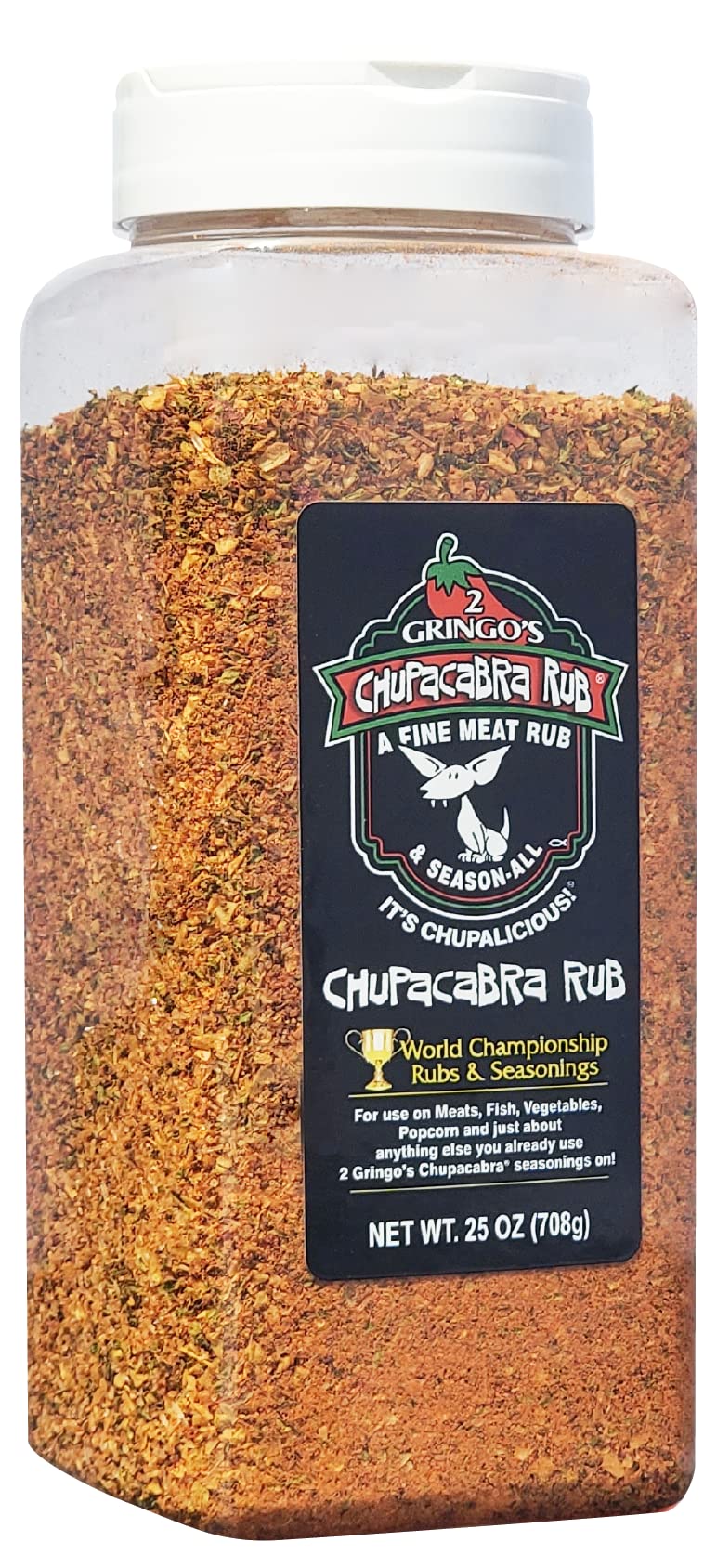 2 Gringos Chupacabra Original Fine Meat Rub, 25 Ounces