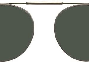 Shade Control Visionaries Polarized Clip on Sunglasses - Round - Gun Frame - 50 x 45 Eye