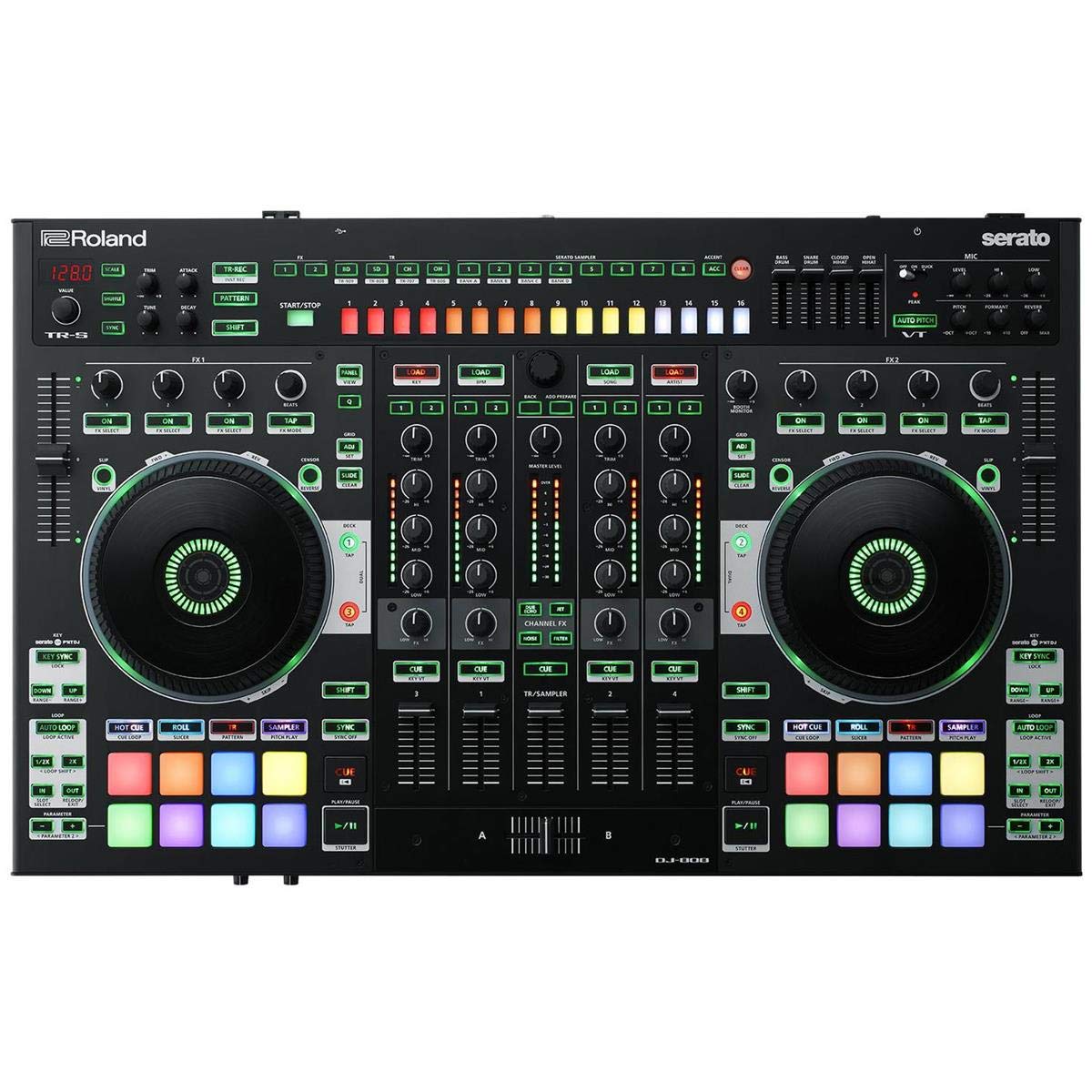 Roland Four-channel, Two-Deck Serato DJ Controller (DJ-808)