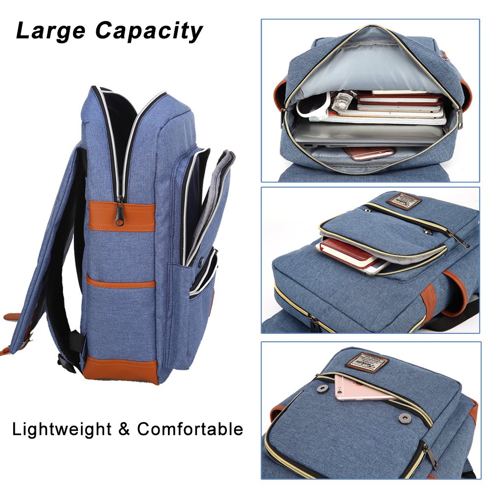 Slim Laptop Backpack for Women, Fashion Travel Rucksack College School Bookbag