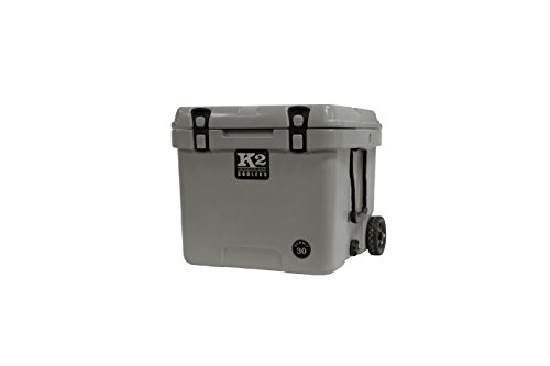 K2 Coolers Summit Wheeled 30 Cooler, Steel Gray