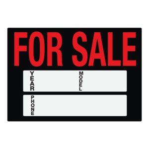 cosco static cling sign kit, auto for sale, 10" x 14" (098025)