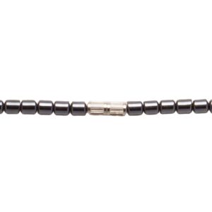 BlueRica Double Strand Drop Hematite Necklace with Designer Beads