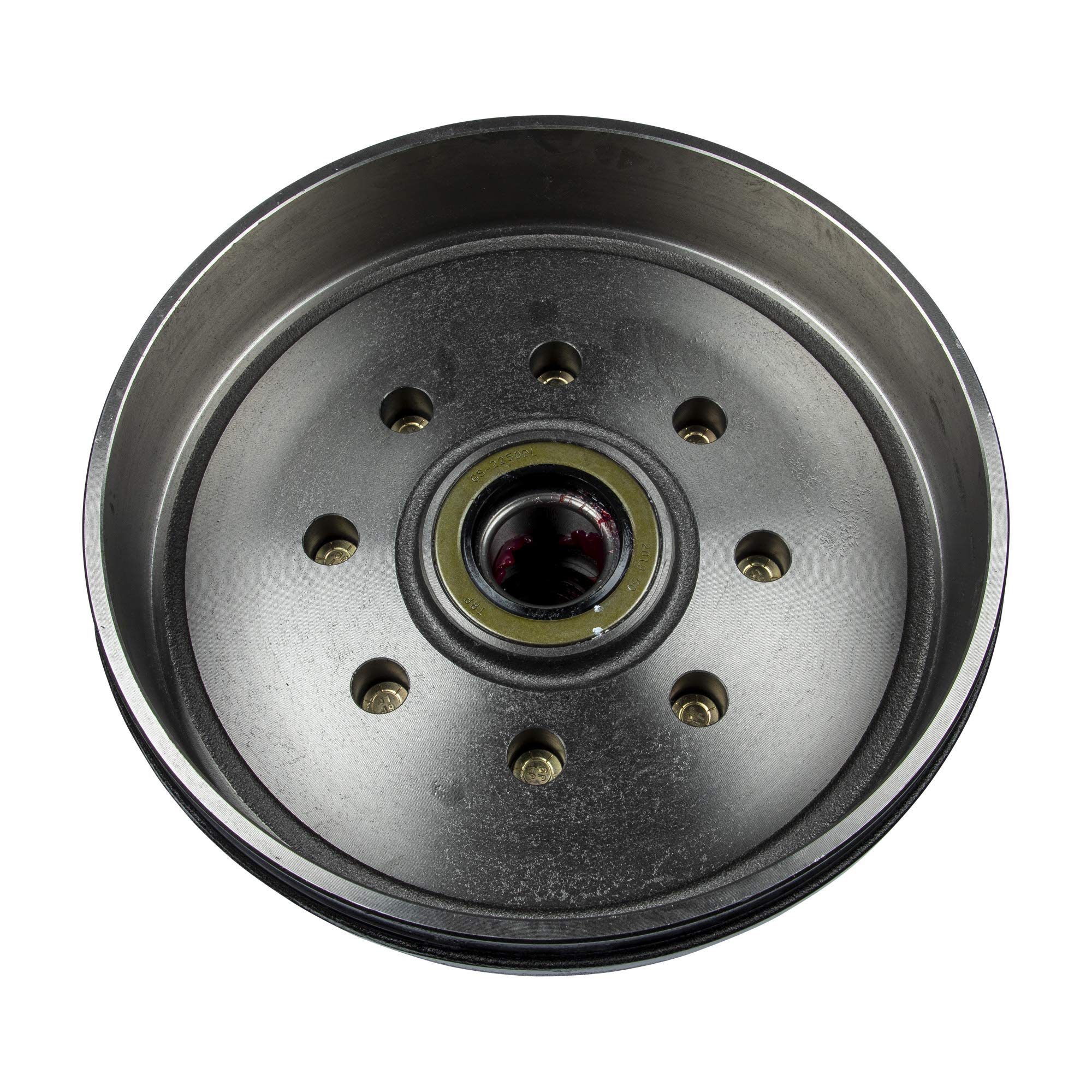 Lippert Replacement 12" Brake Drum Hub Assembly for RVs with 7,000-lb. Axle; 8 on 6.5" Bolt Pattern, 1/2" Studs; Fully Assembled with Bearing Cones, Seals, Grease, Limited 1-Year Warranty - 814203