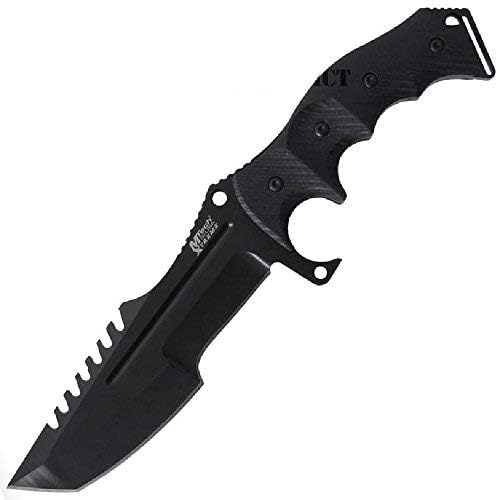 Snake Eye Tactical 11" Heavy Duty Fixed Color Blade Hunting Knife w/Nylon Sheath (MTECH)