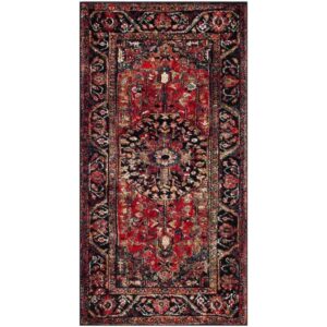 SAFAVIEH Vintage Hamadan Collection Area Rug - 9' x 12', Red & Multi, Oriental Traditional Persian Design, Non-Shedding & Easy Care, Ideal for High Traffic Areas in Living Room, Bedroom (VTH215A)