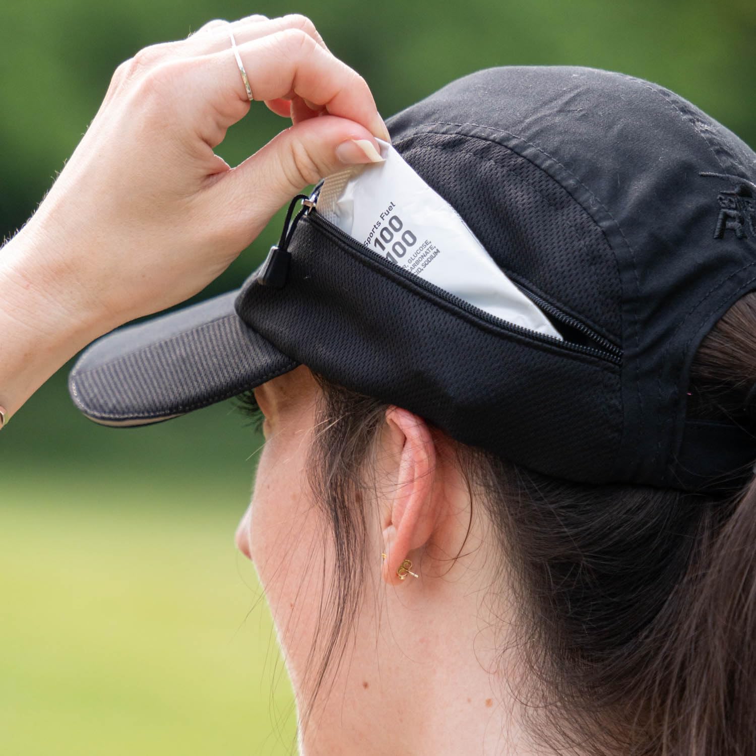 Gone For a Run Ultra Pocket Hat | Moisture Wicking and Reflective Run Hat | Black