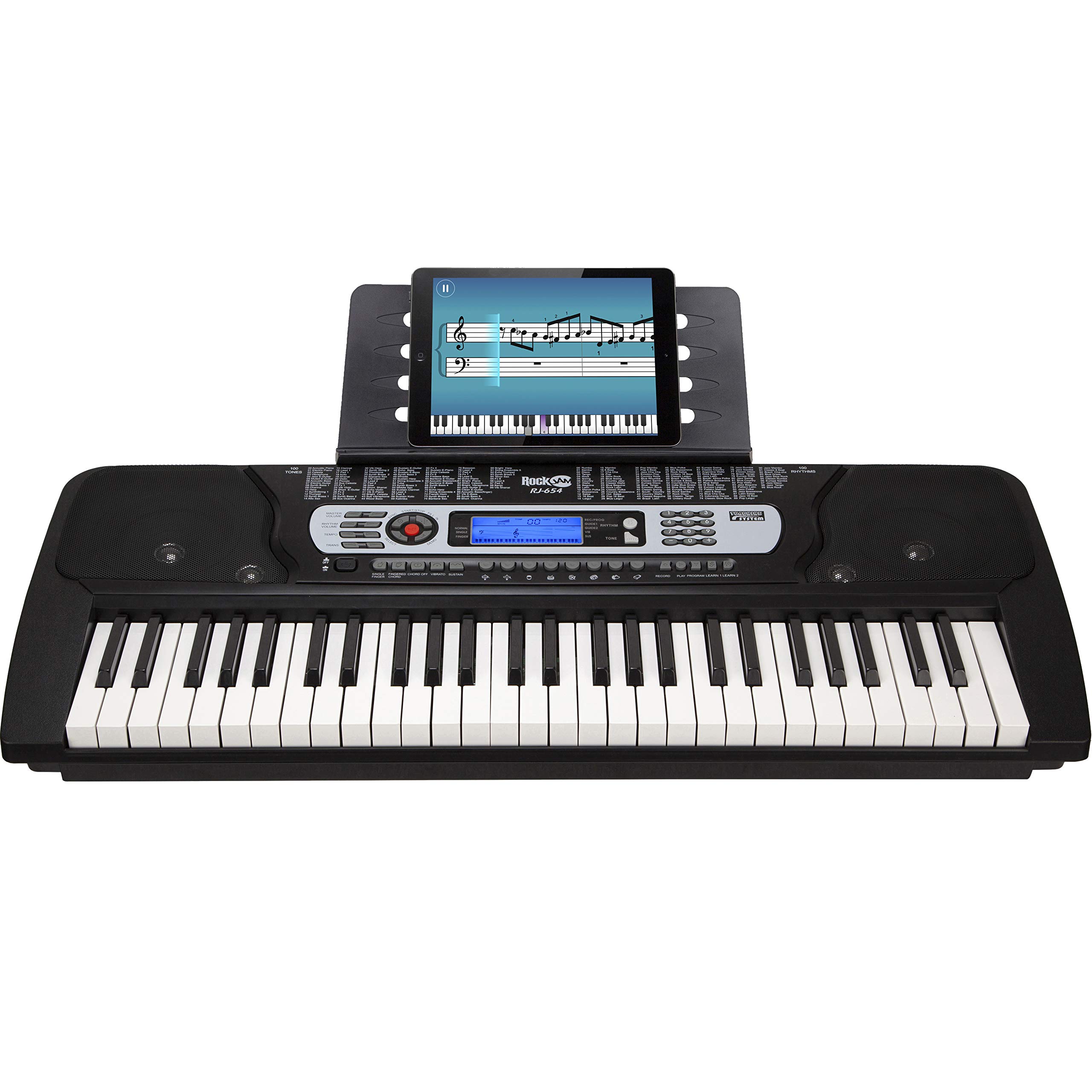 RockJam 54-Key Portable Keyboard with Rockjam Xfinity Heavy Duty Piano Stand