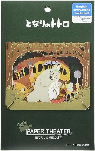 ensky My Neighbor Totoro in a A Mysterious Encounter with Totoro, Paper Theater (PT-047) - Official Studio Ghibli Merchandise