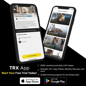 TRX GO Suspension Trainer System, Full-Body Workout for All Levels & Goals, Lightweight & Portable, Fast, Fun & Effective Workouts, Home Gym Equipment or for Outdoor Workouts, Grey