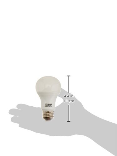 Feit Electric A19 LED Light Bulbs, 40W Equivalent, Non Dimmable, 450 Lumens, E26 Standard Base, 2700k Soft White, 80 CRI, 10 Year Lifetime, Energy Efficient, 4 Pack, A450/827/10KLED/4