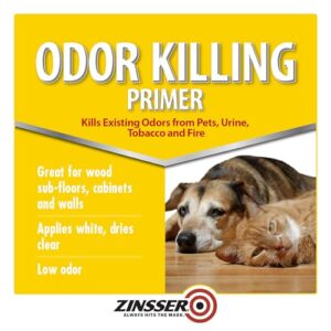 Rust-Oleum Zinsser 307648 Odor Killing Primer, White, Quart