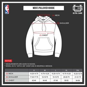 Ultra Game GHM1867F Men's NBA Fleece Hoodie Pullover Sweatshirt Primo Metallic, Los Angeles Lakers, Black, Medium