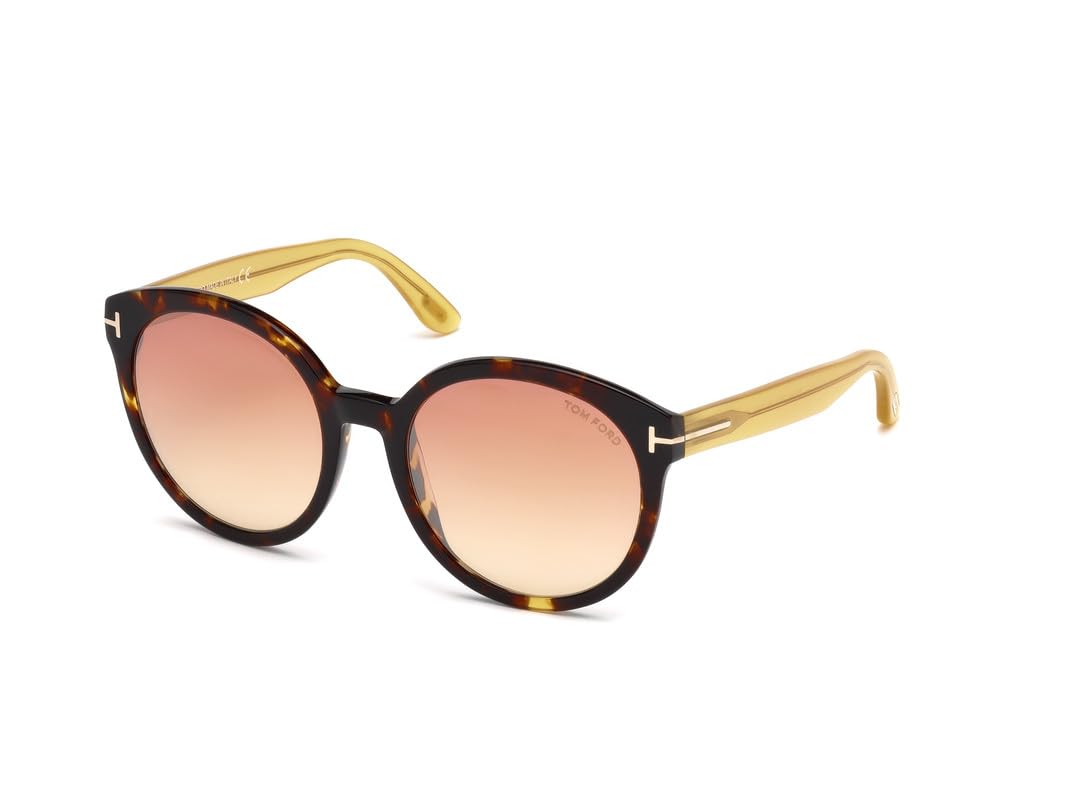 Tom Ford FT0503 52Z Dark Havana Philippa Round Sunglasses Lens Category 2 Lens