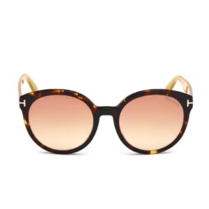 Tom Ford FT0503 52Z Dark Havana Philippa Round Sunglasses Lens Category 2 Lens