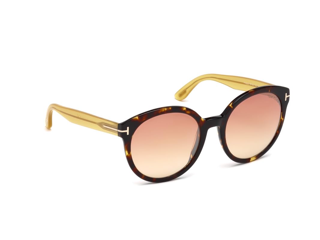 Tom Ford FT0503 52Z Dark Havana Philippa Round Sunglasses Lens Category 2 Lens