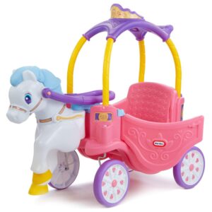 little tikes princess horse & carriage, multicolor large