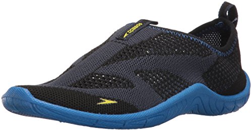 Speedo Unisex-Youth Water Shoe Surf Knit Kids baby-boys,Navy/Blue,1 Little Kid