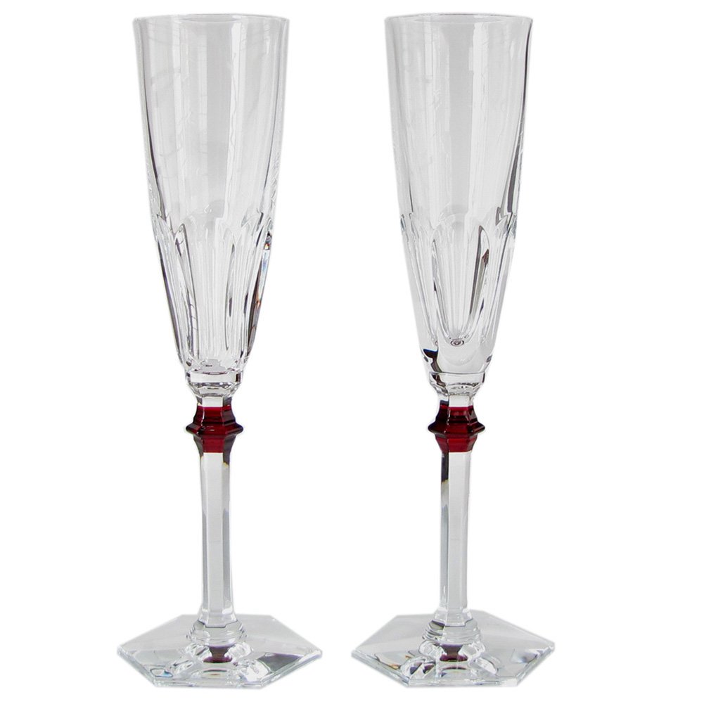 Baccarat Harcourt Eve Flute Set of 2 - Red