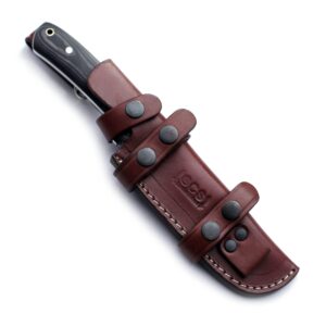 GCS Handmade G10 Handle D2 Tool Steel Tactical Hunting Knife with leather sheath Full tang blade designed for Hunting & EDC GCS 126