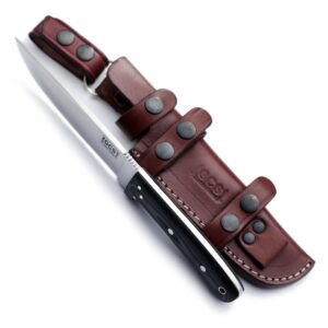 GCS Handmade G10 Handle D2 Tool Steel Tactical Hunting Knife with leather sheath Full tang blade designed for Hunting & EDC GCS 126